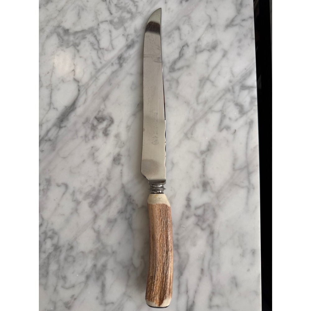 Lewis Rose & Co Sheffield England Larko Stag Horn Handle Stainless Steel Knife